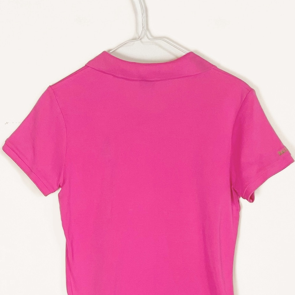 Ralph Lauren Womens Tailored Golf Fit Pink Polo Shirt size M Big Pony Preppy Y2K - Picture 5 of 15